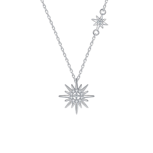 格林娜纯银太阳花项链女轻奢小众锁骨链生日礼物意大利deer轻珠宝