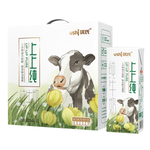 优氏上上纯纯牛奶200ml*10盒儿童学生营养早餐牛奶纯奶整箱礼盒装