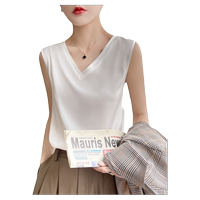 重磅V領(lǐng)真絲吊帶內(nèi)搭打底背心女