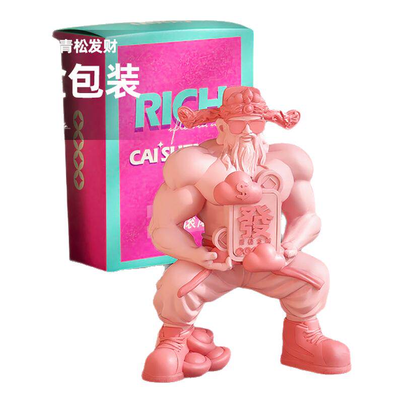 高级感国潮肌肉财神礼盒摆件