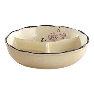 青花陶瓷餐具 五果盘 创意家用陶瓷餐具水果拼盘卤水拼盘分隔餐盘