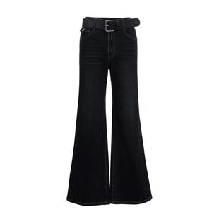 绫致Vero Moda牛仔裤2026春季新款含棉腰带复古洗水微喇裤