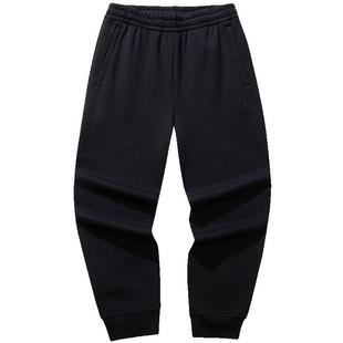 安踏KT篮球针织长裤男冬季新款加绒保暖卫裤跑步运动裤152541301N