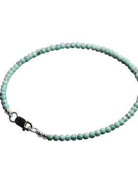 原创手工天然原矿小米粒绿松石