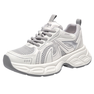 戈美其商场同款厚底老爹鞋女款2025新款增高超轻软底不累脚女鞋子