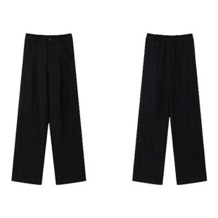 PIT法式高腰宽松休闲裤女士2025春装新款小个子显高显瘦阔腿裤子