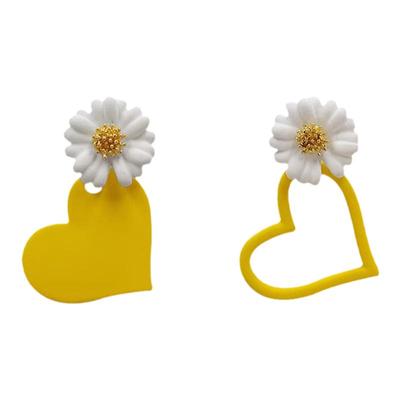 春夏小清新雏菊爱心耳环