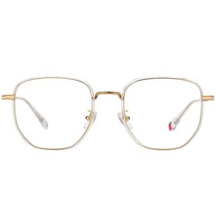 查尔斯桃心冷茶眼镜框超轻钛架大脸方框近视眼镜防蓝光眼镜架1084