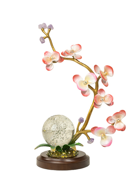 柏梵新中式兰花摆件高级感