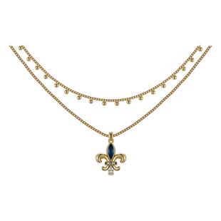 Riotlily艾特里里城堡的秘密珐琅优雅鸢尾花项链新年女款礼物