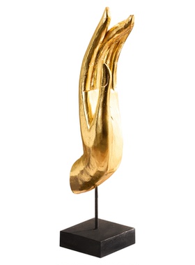 泰国金色东南亚风书房招财摆件