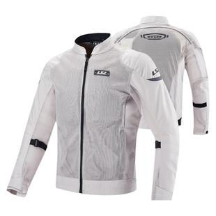 LS2摩托车夏季骑行服套装网眼透气防摔男女修身机车骑士赛车服