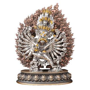 闯隆《大威德金刚护法像》铜像5寸《大威德愤怒像》精工雕像摆件