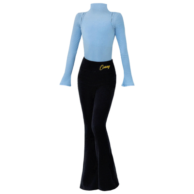 CONNY康尼拉丁舞套装女儿童微喇叭长裤长袖上衣日常舞蹈训练功服