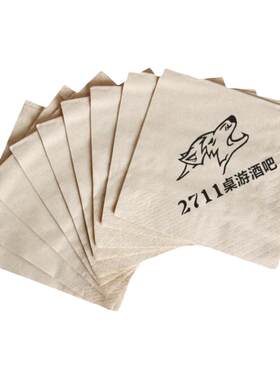 霏羽本色散装餐巾纸印字LOGO