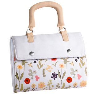 手提式孕检册便携式刺绣孕检包收纳袋a4产检报告单马宝宝检查单活页怀孕记录册档案册孕妇初期用品病案资料册