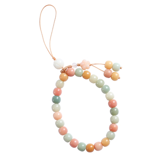 彩色菩提手机链手腕款手机壳挂件女精致高档可爱串珠手机挂绳男创意时尚情侣高级感平安U盘编织绳防丢小吊坠