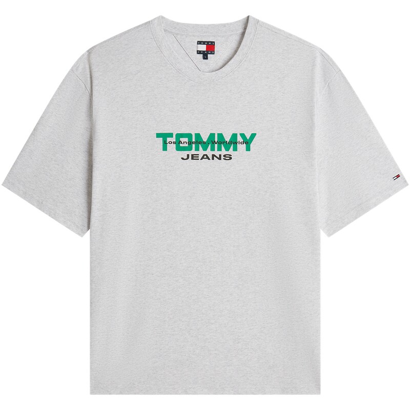 【宽松落肩】Tommy26春夏男女同款重磅纯棉潮流字母印花短袖T恤