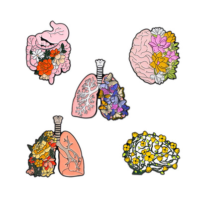 医生胸针护士服白大褂装饰品胸针医学元素合金卡通牙科脑科内科