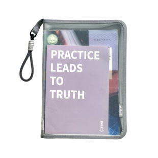 新款简约手提文件袋拉链式高颜值大容量试卷收纳袋小学初中生专用