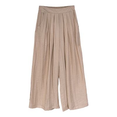 温柔裤裙九分飘飘薄款含麻料