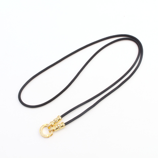 泰国佛牌绳项链吊坠绳经典潮流镶钻十字花扣佛牌链蜡绳快拆时尚扣