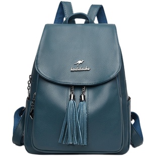 品牌真皮双肩包女2025新款时尚韩版大容量旅行百搭软牛皮女士背包