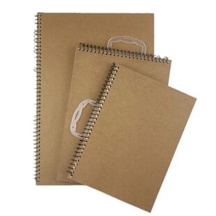 素描速写线圈本美术专用铅画纸8k空白横翻侧翻b5学生绘图简约牛皮封面a4上翻16k考试绘画画可平摊笔记本本子