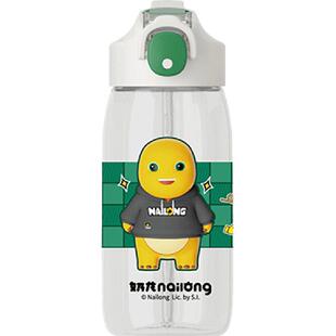 包邮奶龙系列儿童塑料杯Tritan夏季户外便携吸管杯男女学生水杯