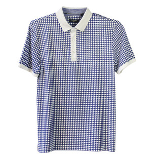 利奥纳多LEONARDO男装夏季桑蚕丝网面polo衫商务短袖T恤衫0320