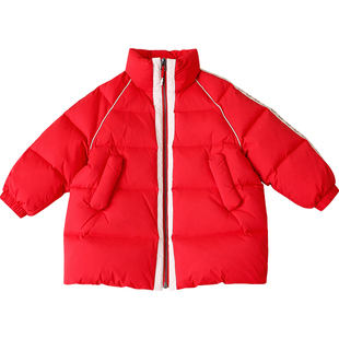 康衣儿女童羽绒服中长款加厚24冬季新款小中大童保暖儿童装外套