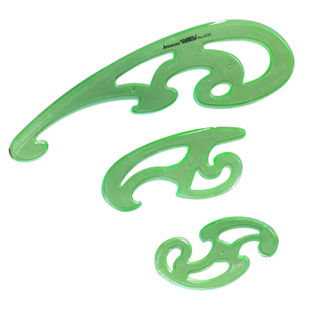 包邮金丝猴模板尺 绘图尺子 设计尺画圆椭圆化工电工室内建筑家俱