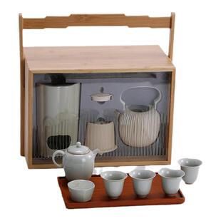 北溪堂冰台釉风入松功夫茶具套装户外家用炭炉风炉仔陶瓷烧水壶