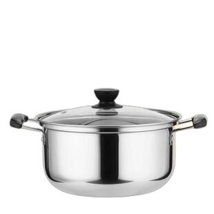 【带盖单人小奶锅】家用平底不锈钢加厚奶锅汤锅热奶煮面锅煮宵夜