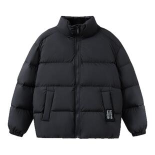 巴拉巴拉男童羽绒服儿童黑色外套大童加厚上衣2025冬装新款童装潮