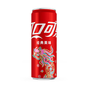 可口可乐 限定龙罐 无糖/有糖碳酸饮料330ml*20罐