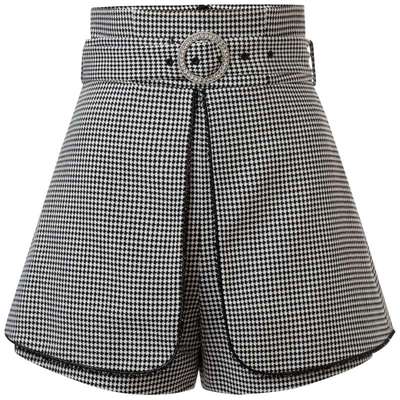 【奥莱】MAXRIENY千鸟格搭片式短裤秋季休闲裤复古