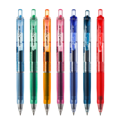 三菱中性笔按动0.5黑0.38红