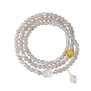 宫里上新月光石手串灰月光水晶手链女款天然正品生日新年礼物女生