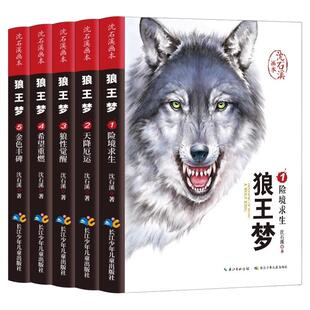 全套5册 狼王梦沈石溪正版动物小说画本 小学生三四五六年级课外书必读8-12岁阅读书籍儿童文学经典书目插图版忠犬八公夏洛的网X