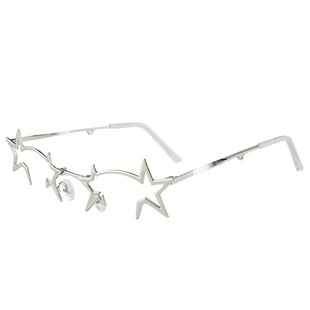 柳智敏同款星星眼镜框COS二次元框装饰镜框网红个性造型街拍眼镜