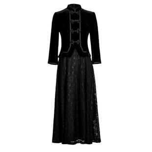 名兰世家原创设计师品牌小众国风假两件连衣裙宴会长礼服日常可穿