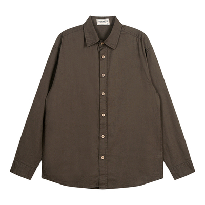 MCCEVTG意式复古混纺亚麻衬衫