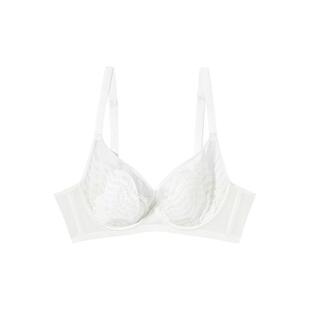 爱美丽小情歌大胸显小软托4/4薄蕾丝桃心杯文胸罩春夏新款内衣女