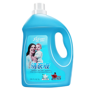 草本妍宝深层洁净洗衣液3L护色柔顺桶装衣物留香好闻家庭整箱批