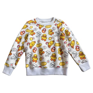 童装长袖卫衣儿童秋冬小童圆领卫衣萌萌小黄鸭棉绒卫衣潮款