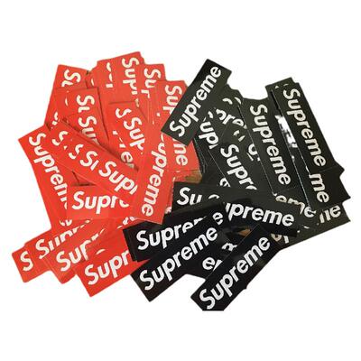 Supreme中号防水潮牌摩托车贴纸100张红黑滑板笔记本通用自行车贴