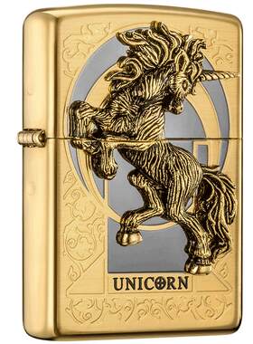 ZIPPO韩版独角兽打火机收藏送礼