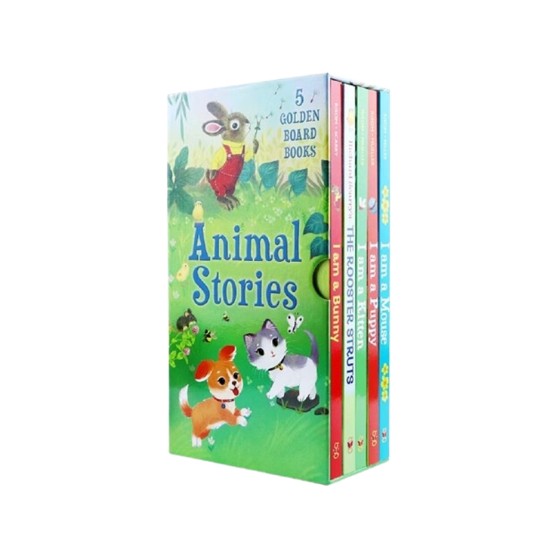 我是一只兔子I am a bunny英文原版绘本 Animal Stories5册儿童纸板书 0-3岁幼儿启蒙动物认知常青藤爸爸书单 iamabunny图画书