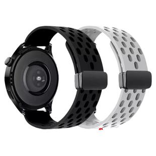 适用Ticwatch Pro3/Prox/2代/E/C2/s2/gtx GTH手表透气硅胶表带运动Ticwatchpro4G智能20/22mm男女腕带磁吸扣